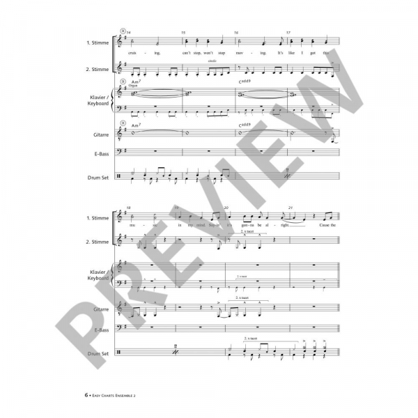 Partitur und Stimmen Easy Charts Ensemble 2