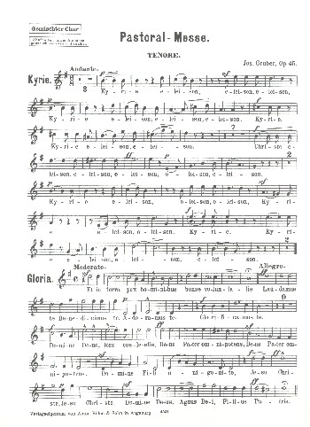 Pastoralmesse G-Dur op.45 für Chor, Orchester und obligate Orgel