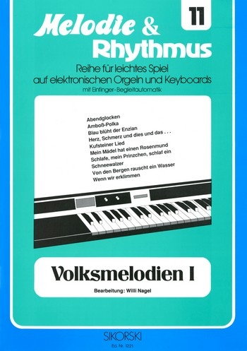 Volksmelodien Band 1: für E-Orgel / Keyboard