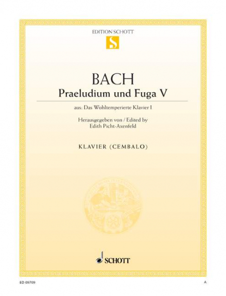 Praeludium V und Fuga V D-Dur BWV 850 für Klavier