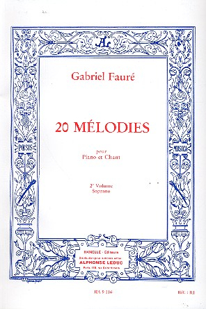 20 mélodies vol.2 pour soprano et piano