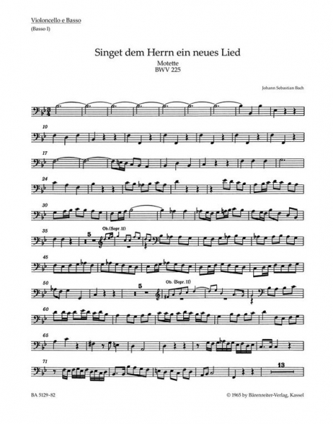 Singet dem Herrn ein neues Lied Motette BWV225 für 2 gem Chöre