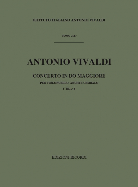 Concerto do maggiore für Cello, Streicher und Bc