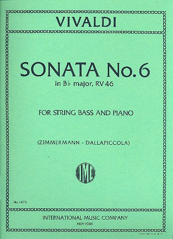 Sonata b flat major RV46 for string bass and piano