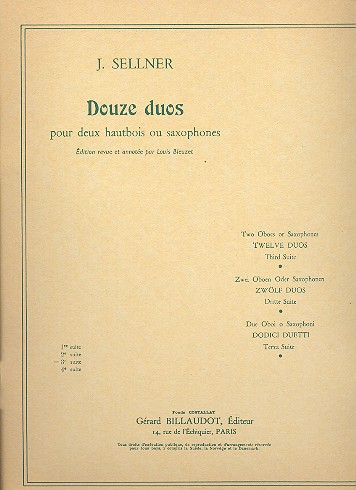 12 duos vol.3 (nos.7-9) pour 2 hautbois ou saxophones
