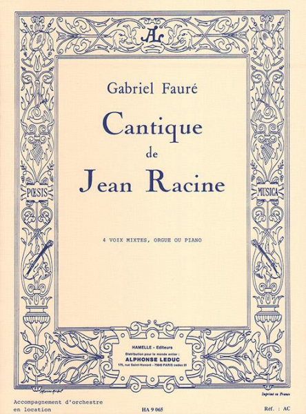Cantique de Racine pour choeur mixte et orgue (piano)