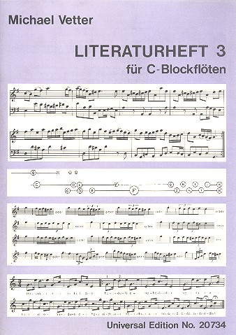 Blockflötenschule - Literaturheft Band 3 für C-Blockflöte
