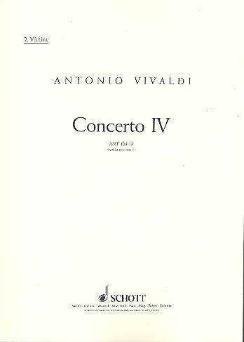 Concerto Nr. 4 G-Dur op. 10/4 RV 435/PV 104 für Flöte (Alt-Blockflöte), Streichorchester und Basso c