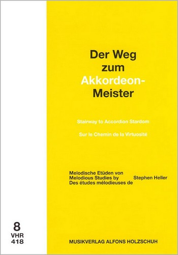 Der Weg zum Akkordeon-Meister Band 8 Melodische Etüden von