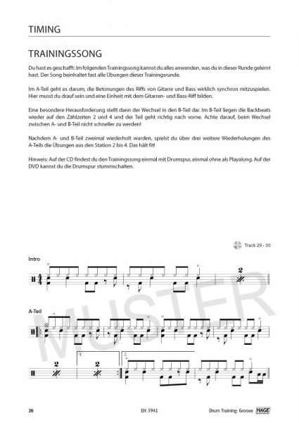 Schule für Schlagzeug DRUM TRAINING GROOVE