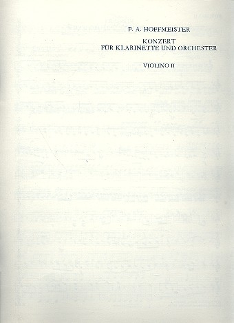 Concerto B-Dur für Klarinette und Orchester