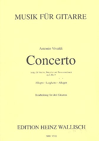 Konzert op.3,9 für Violine, Streicher und Bc für 3 Gitarren