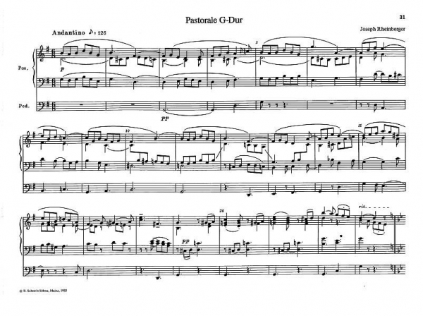 Spielstücke für Orgel Weihnachtsmusik des 19. Jahrhunderts