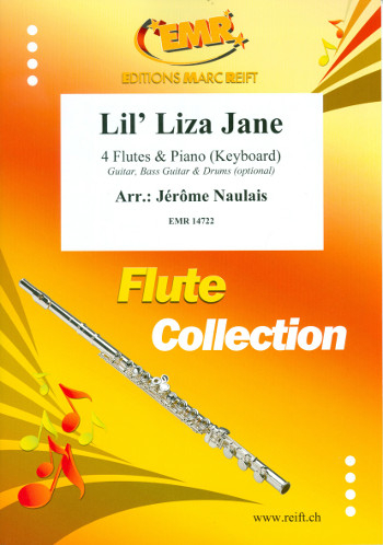 Lil&#039; Liza Jane for 4 flutes and piano (keyboard) (rhythm group ad lib)