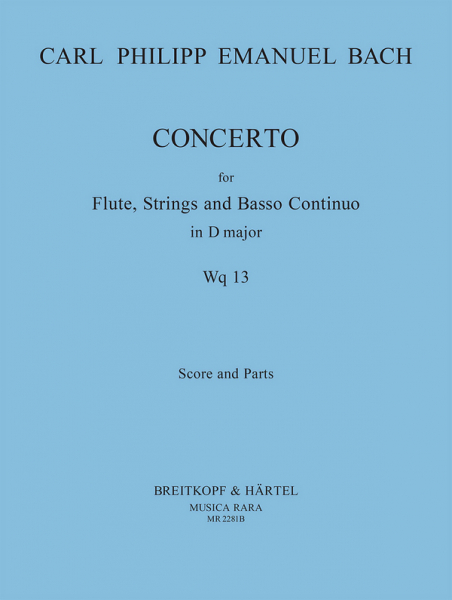 Konzert WQ13 für Flöte, Streicher und Bc