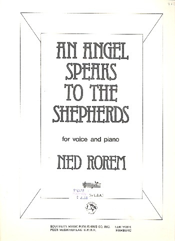An Angel speaks to the Shepherds for voice and piano