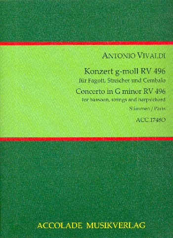 Konzert g-Moll RV496 für Fagott, Streicher und Cembalo