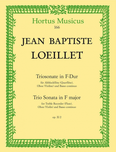 Triosonate F-Dur op.2,2 für Altblockflöte, Oboe und Bc