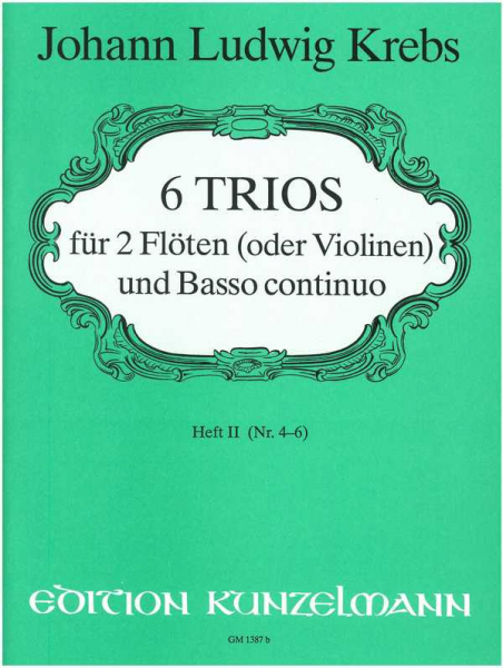 6 Trios Band 2 (Nr.4-6) für 2 Flöten (Violinen) und Bc