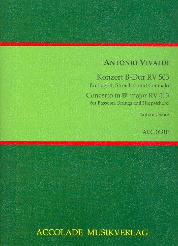Konzert B-Dur RV503 für Fagott, Streichorchester und Cembalo