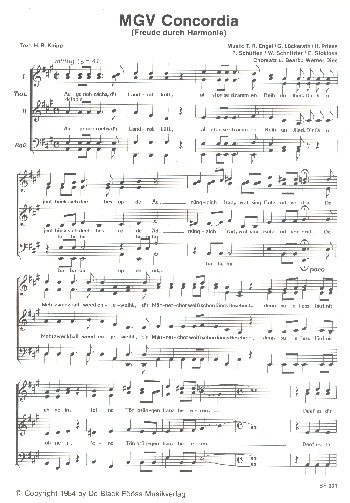 MGV Concordia für Männerchor a cappella