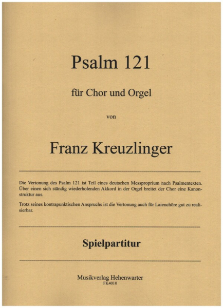 Psalm 121 für gem Chor und Orgel