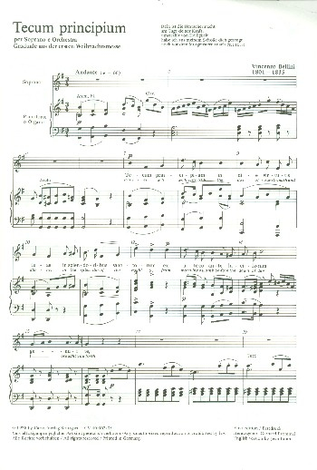 Tecum principium für Sopran und Orchester (Orgel)
