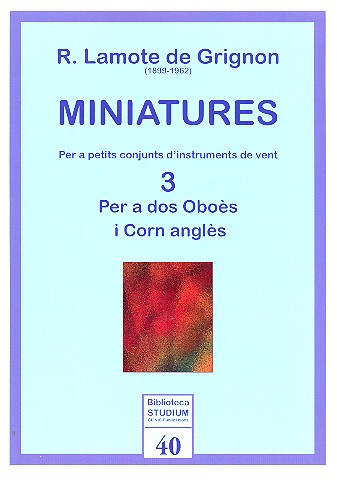 Miniatures Band 3 für 2 Oboen und Englischhorn