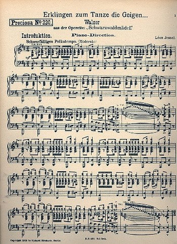 Erklingen zum Tanze die Geigen: für Salonorchester