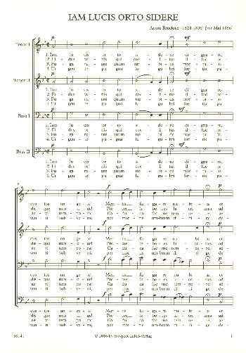 Iam lucis orto sidere für Männerchor a cappella