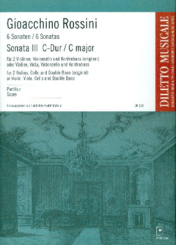 Sonata C-Dur Nr.3 für 2 Violinen, Cello und Kontrabaß