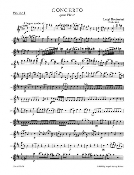 Konzert D-Dur für Flöte und Streicher