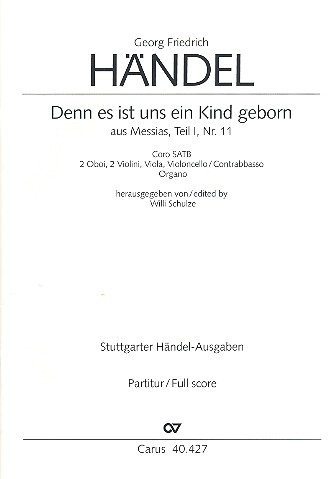 Denn es ist uns ein Kind geboren (Version 1) für gem Chor und Orchester