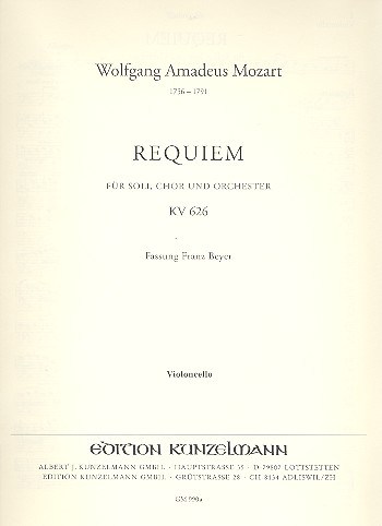 Requiem d-Moll KV626 für Soli, Chor und Orchester