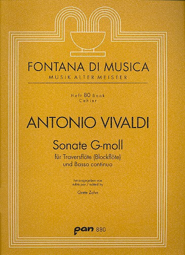 Sonate g-Moll für Traversflöte (Blockflöte) und Bc