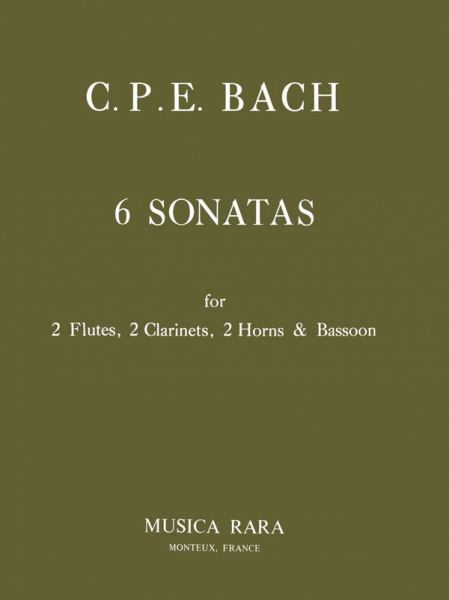 6 Sonaten WQ184 für 2 Flöten, 2 Klarinetten, 2 Hörner und Fagott