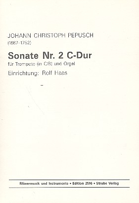 Sonate C-Dur Nr.2 für Trompete (in C/B) und Orgel