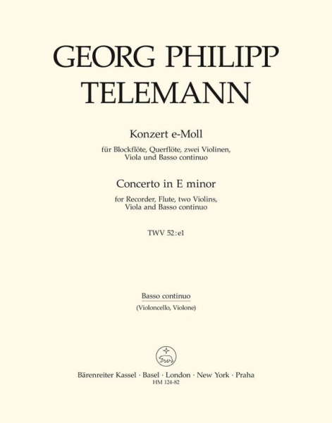 Konzert e-Moll für Altblockflöte, Flöte und Streicher