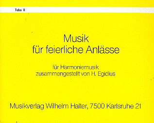 Musik für feierliche Anlässe: für Blasorchester