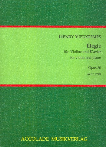 Élégie op.30 für Violine und Klavier