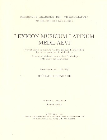 Lexicon musicum latinum medii aevi Faszikel 11 lichanos - minuo