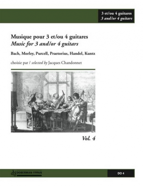 Musique pour 3 et 4 guitares 4 Morley Purcell Händel Partitur
