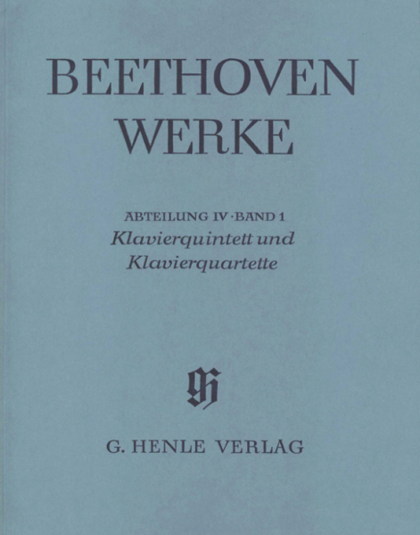 Beethoven Werke Abteilung 4 Band 1 Klavierquintett und Klavierquartette