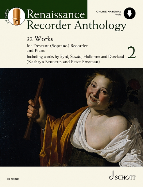 Renaissance Recorder Anthology vol.2 (+Online Audio) für Sopranblockflöte und Klavier