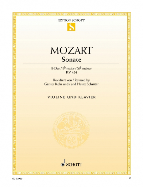 Sonate B-Dur KV454 für Violine und Klavier