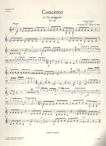 Konzert C-Dur RV399 für Violoncello, Streicher und Bc
