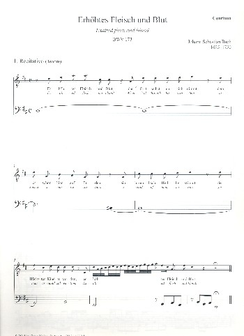 Erhöhtes Fleisch und Blut Kantate Nr.173 BWV173