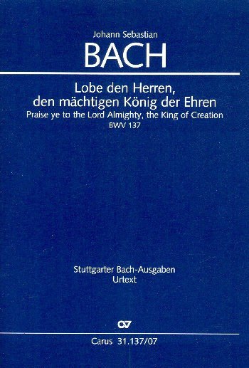 Lobe den Herren den mächtigen König Kantate Nr.137 BWV137