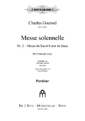 Messe solennelle Nr.2 für gem Chor (SABar) und Orgel