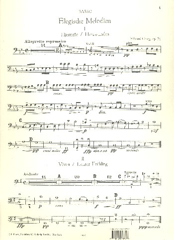 Elegische Melodien op.34 für Streichorchester